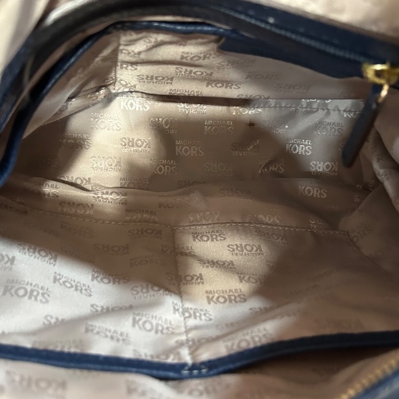 Navy blue leather Michael Kors Shoulder bag - Picture 6 of 6